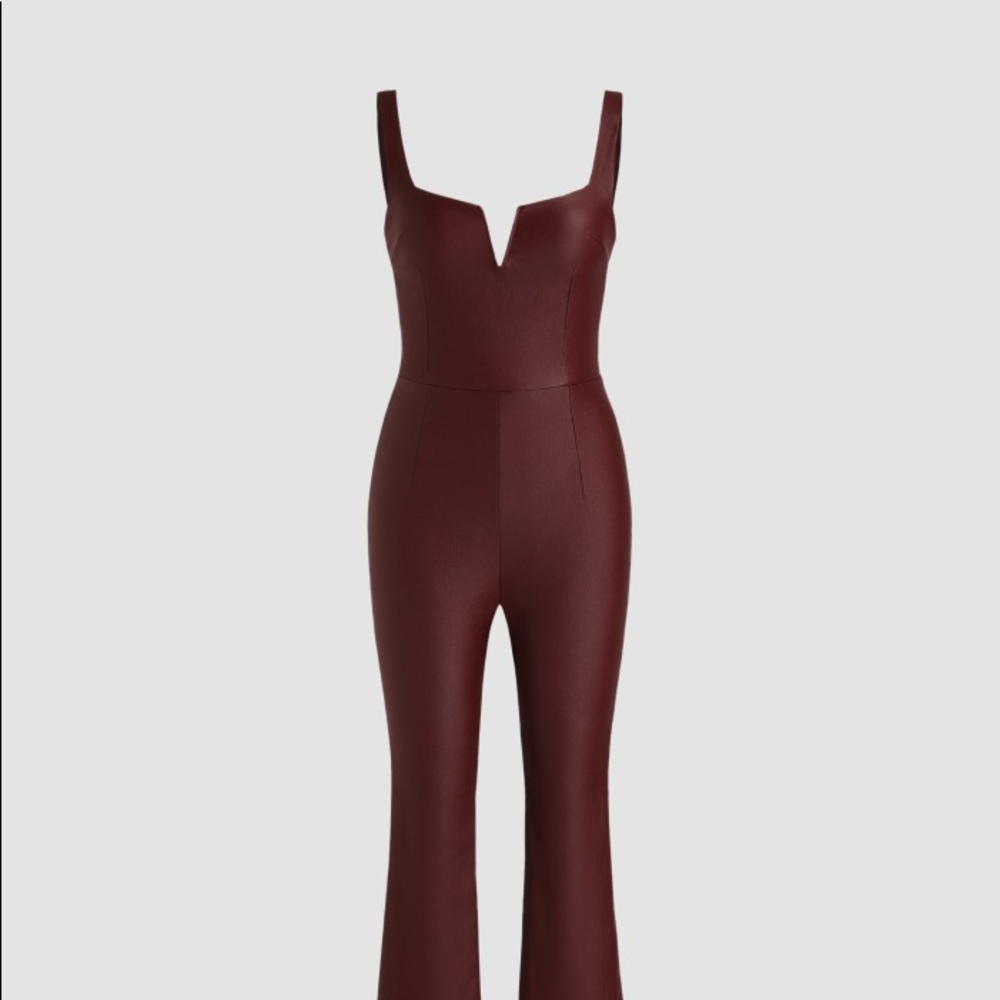 NWT retro leather jumpsuit XS